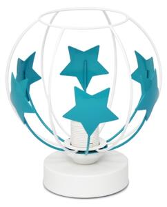 Dětská stolní lampa STARS 1xE27/15W/230V tyrkysová/bílá