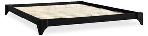 Dvoulůžková postel z borovicového dřeva s matrací Karup Design Elan Comfort Mat Black/Natural, 140 x 200 cm