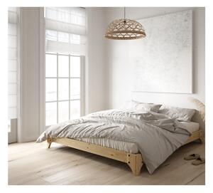 Dvoulůžková postel z borovicového dřeva s matrací Karup Design Elan Comfort Mat Black/Black, 180 x 200 cm