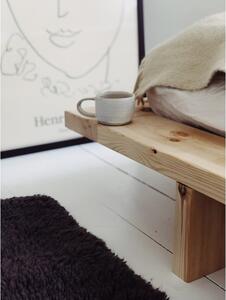Dvoulůžková postel z borovicového dřeva s matrací Karup Design Japan Comfort Mat Black/Natural, 140 x 200 cm