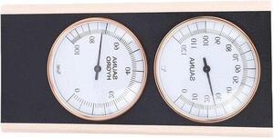 Sauna Thermometer - Hmidita Teploměr - Sauna Climate Control - 2-in-1 Funkce - 26,5 cm - Dřevěná barva
