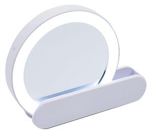 LED kosmetické zrcátko Ø9 cm, cestovní, s USB kabelem, osvětlené, s funkcí nabíjení, kulaté, kapesní zrcátko, zrcátko na líčení, zrcátko na make-up 02