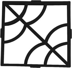 Betonová zahradní podložka - Plynovací gel Plastový - budova ropných ropných kovů - opakovaný design - viz obrázek - černá