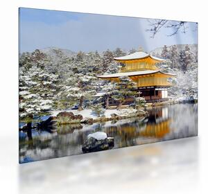 Skleněný obraz - Kinkakudži, Japonsko (70x50 cm)