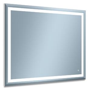 Venti Willa zrcadlo 100x80 cm obdélníkový s osvětlením stříbrná 5907459662177
