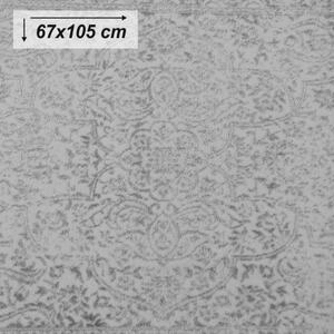 Koberec, krémový / šedý vzor, 67x105, ARAGORN