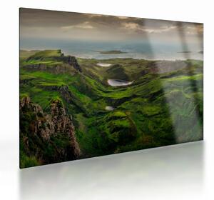 Skleněný obraz - Quiraing, Skotsko (70x50 cm)