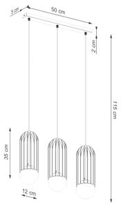 Sollux SL.1334 - Lustr na lanku BRINA 3xG9/8W/230V černá