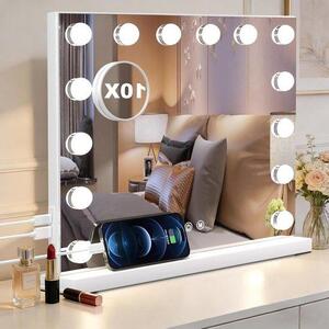 Zasvětlené zrcadlo - Zasvětlené zrcadlo - Dokonalé makeup - 14 nastavitelných LED LED - 50 x 42 cm - bílé