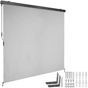 Tectake Svislá markýza Eloise se 2 nástěnnými držáky - 200 x 250 cm,světle šedá