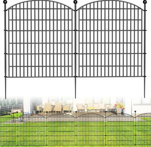 Kovové ploty do zahrady, rozměry 73 x 81 cm, 10 kusů, robustní a spolehlivé