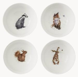 Sada misek z kostního porcelánu Royal Worcester, 4 díly