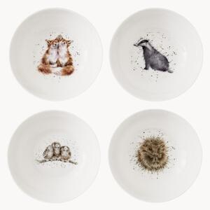 Sada misek z kostního porcelánu Royal Worcester, 4 díly
