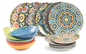 18dílná porcelánová sada talířů Villa d'Este Marrakech