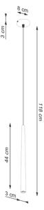 Sollux SL.1462 - Lustr na lanku BLISS 1xG9/8W/230V černá
