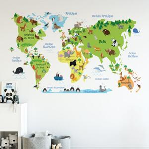 Nástěnná samolepka Ambiance Childrens World Map