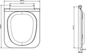 Cersanit Como záchodové prkénko pomalé sklápění bílá K98-0143