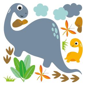 Nástěnné dětské samolepky Ambiance Cute Dinosaurus Stickers