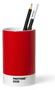 Červený keramický stojánek na tužky Pantone