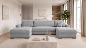 SEDACÍ SOUPRAVA, dřevo, textil, kompozitní dřevo, světle šedá MID.YOU - Rozkládací sedačky, Online Only