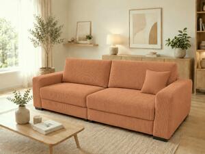 TŘÍMÍSTNÁ POHOVKA, dřevo, textil, kompozitní dřevo, terracotta MID.YOU - Pohovky, Online Only