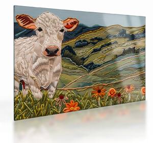Skleněný obraz - Imitace pleteného motivu (70x50 cm)