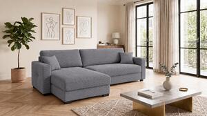 ROHOVÁ SEDAČKA, dřevo, textil, kompozitní dřevo, šedá MID.YOU - Rozkládací sedačky, Online Only