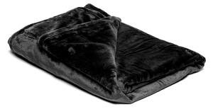 Černá mikroplyšová deka My House, 150 x 200 cm