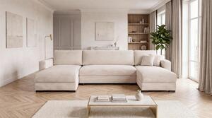 SEDACÍ SOUPRAVA, dřevo, textil, kompozitní dřevo, béžová MID.YOU - Rozkládací sedačky, Online Only