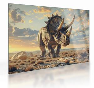 Skleněný obraz - Triceratops (70x50 cm)