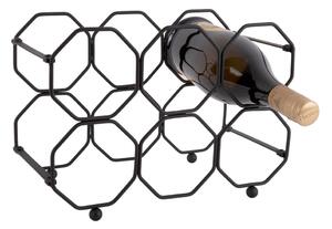 Černý kovový skládací držák na víno PT LIVING Honeycomb