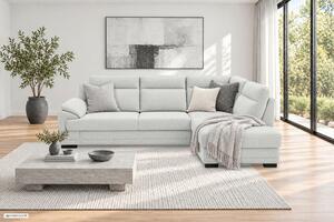 ROHOVÁ SEDAČKA, dřevo, textil, kompozitní dřevo, světle šedá MID.YOU - Sedací soupravy, Online Only