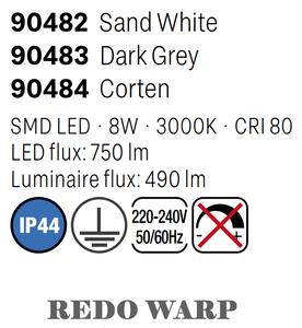 Venkovní nástěnné světlo Redo Warp 90482/LED 8W