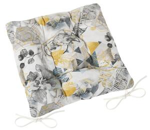 Bellatex Sedák EMA prošívaný 40x40 cm Trojúhelníky šedá