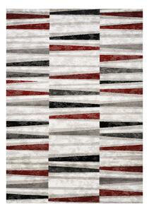 Šedo-červený koberec Webtappeti Manhattan Tribeca, 160 x 230 cm