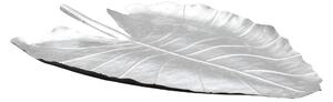 Dekorativní miska ve stříbrné barvě Mauro Ferretti Leaf, 32 x 47,5 cm
