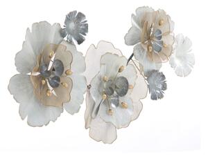 Nástěnná kovová dekorace Mauro Ferretti Flowery, 119 x 60 cm