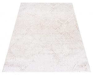 Makro Abra Moderní kusový koberec HERA PC38A Geometrický bílý Rozměr: 80x150 cm