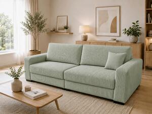 TŘÍMÍSTNÁ POHOVKA, dřevo, textil, kompozitní dřevo, mátově zelená MID.YOU - Pohovky, Online Only