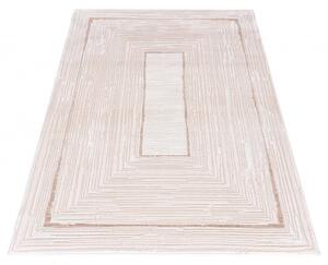 Makro Abra Moderní kusový koberec HERA PC21A bílý hnědý Rozměr: 80x150 cm