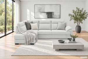 ROHOVÁ SEDAČKA, dřevo, textil, kompozitní dřevo, světle šedá MID.YOU - Sedací soupravy, Online Only