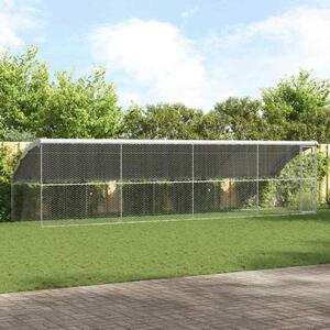 Psí kennel 4 ks Stříbrná 8 x 2 x 2 m Pozinkovaná ocel 3368330