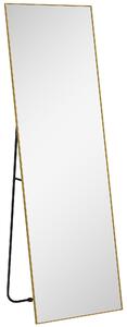 HOMCOM Velké obdélníkové zrcadlo ve full-length provedení, 50 x 160 cm - stojací, na stěnu nebo opřené o zeď - do ložnice, obývacího pokoje a šatny, z