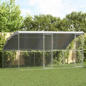 Psí kennel 2 ks Stříbrná 4 x 2 x 2 m Pozinkovaná ocel 3368325