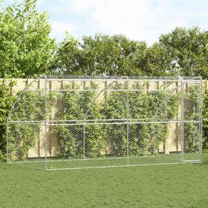 Psí kennel 2 ks Stříbrná 4 x 2 x 2 m Pozinkovaná ocel 3368336