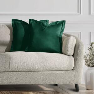 Restilo Povlaky na polštáře AmeliaHome Velvet Side tmavě zelené, velikost 45x45