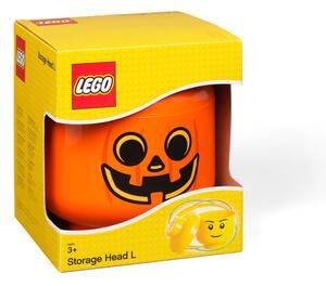 Oranžový úložný box LEGO® Pumpkin Head L