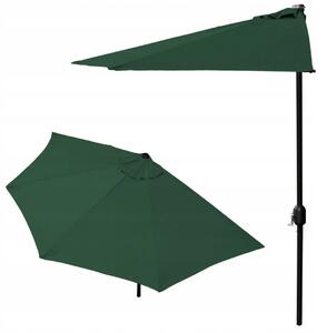 MultiGarden SL-UM016 Půlkruhový zahradní slunečník ke zdi 2,7 m, zelený