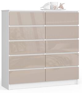 Ak furniture Komoda Kuba 120 cm bílá/cappuccino
