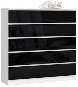Ak furniture Komoda Kuba 120 cm bílá/černá